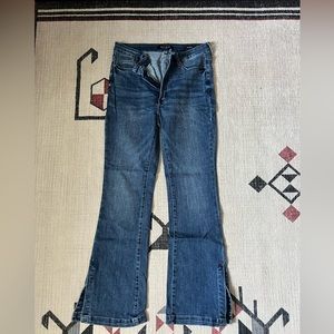 Judy blue high rise tummy control split hem flare jeans